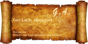 Gerlach Apostol névjegykártya